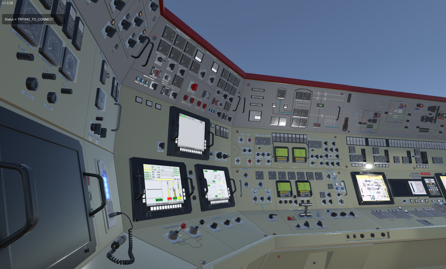 Le pupitre de conduite du réacteur